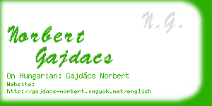 norbert gajdacs business card