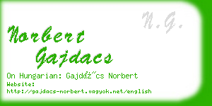 norbert gajdacs business card